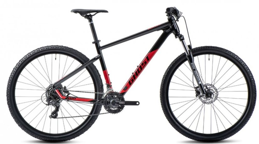 GHOST Kato 29 Black/Riot Red (2025) - Varianta: L 19"