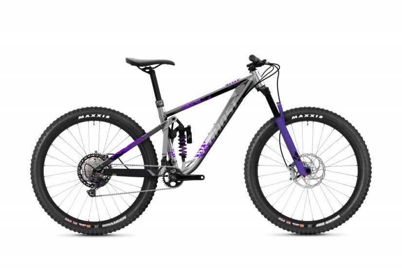 GHOST Riot Trail 140/140 29 Full Party Silver/Electric Purple (2022) - Varianta: XL